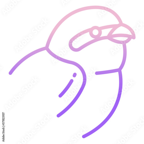 Shrike bird icon