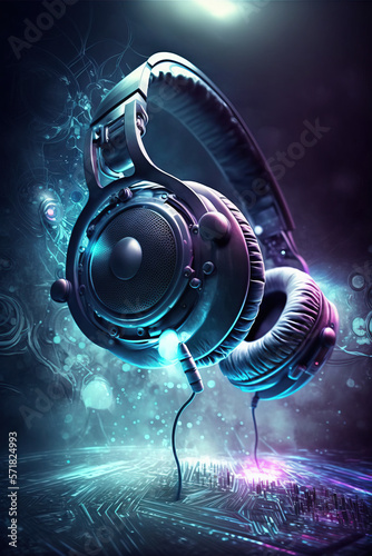 DJ Headphones, Party, Generative AI