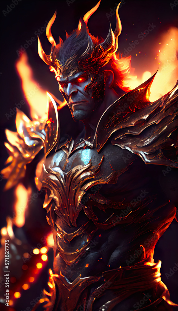 illustration of Hades. Ancient Greek God, Hades god of the dead and the