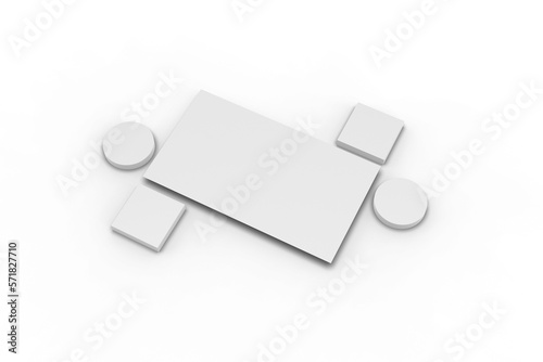 High Angle View Minimal Business Card