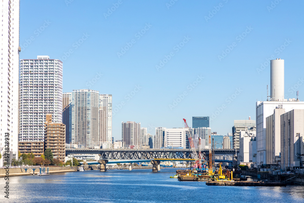 Fototapeta premium 【東京の都市風景】天王洲アイル周辺の風景
