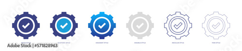 Compliance icon set full style. Solid, disable, gradient, duotone, regular, thin. Vector illustration and transparent icon.