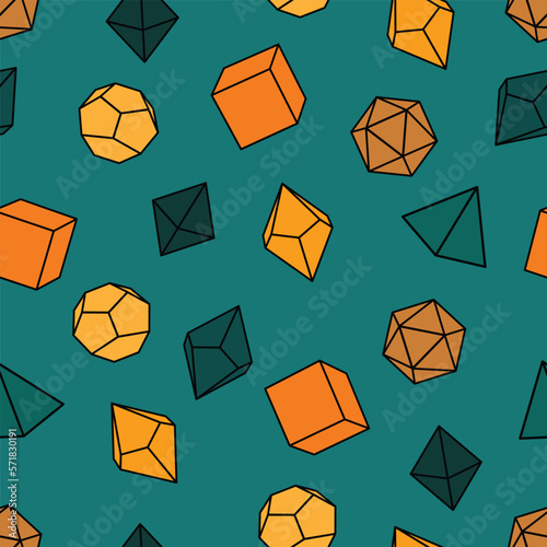 Seamless pattern of dice for board games.