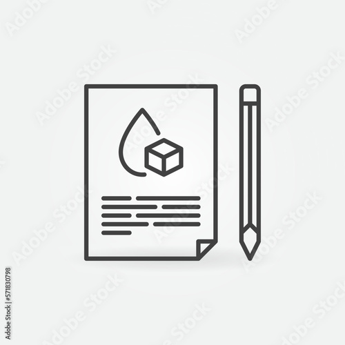 Blood Glucose Test vector Diabetes Diagnostics concept outline icon
