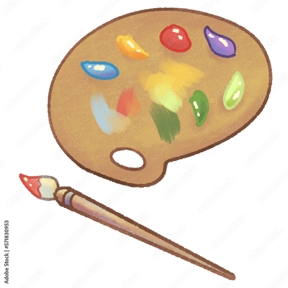 palette with brushes palette with brushes