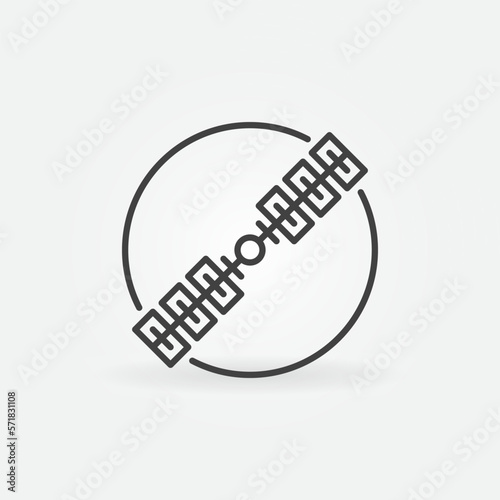 Solar Powered Spying Weather Balloon vector concept linear icon
