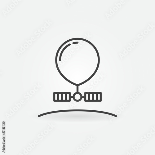 Solar-Powered Radiosonde vector concept outline icon