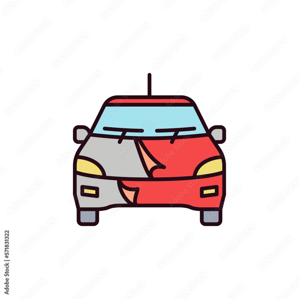 Vehicle Vinyl Wrap vector Wrapping concept colored icon