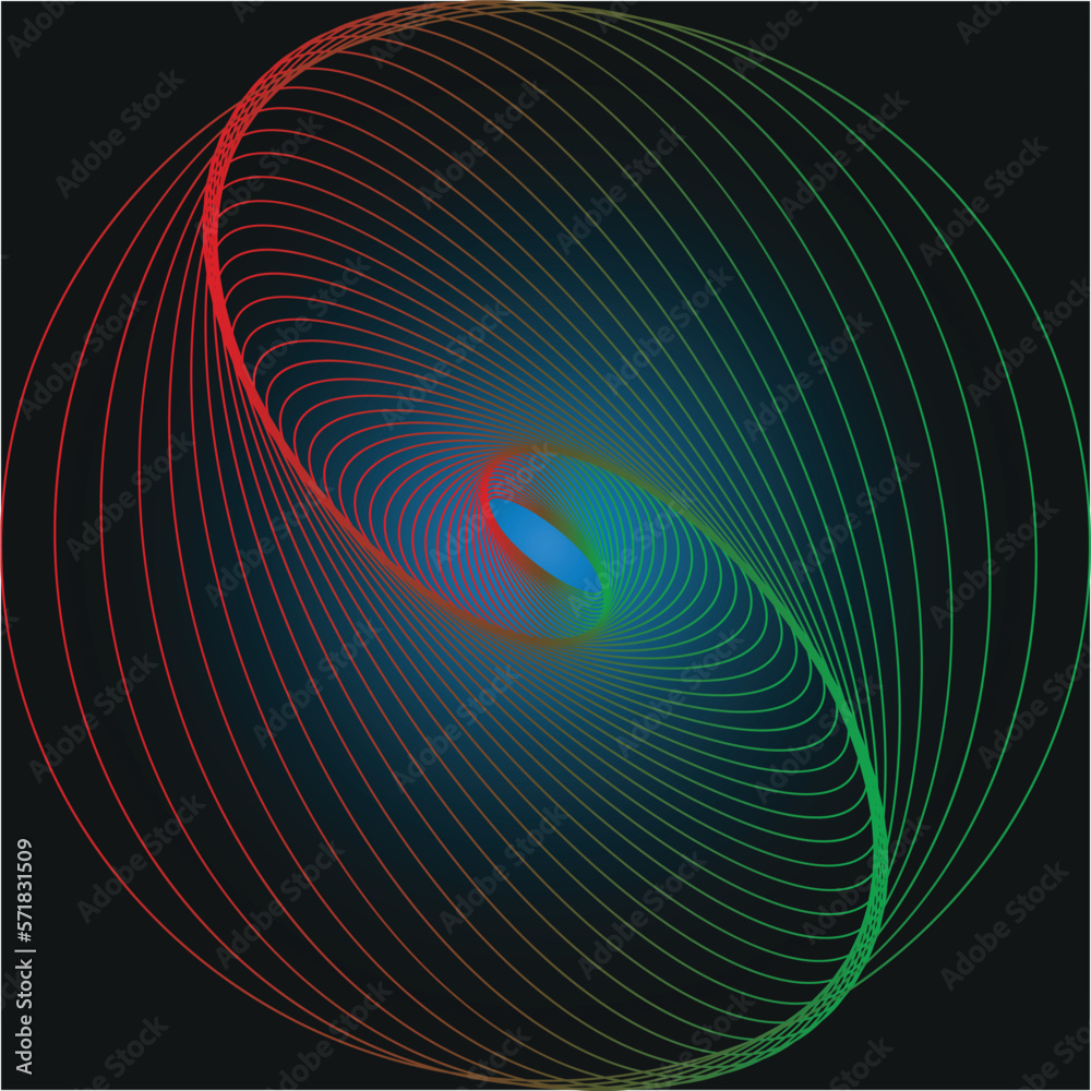 round spiral illustration gradient design