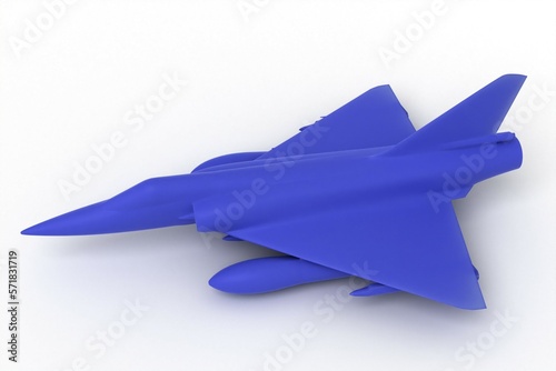 Silhouette of the French jet fighter