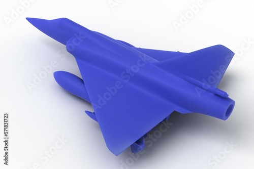 Silhouette of the French jet fighter