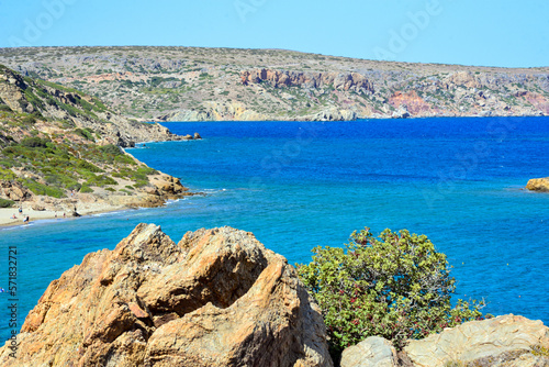 Palmenstrand von Vai an der Ostküste der griechischen Mittelmeerinsel Kreta photo