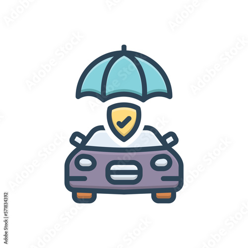 Color illustration icon for insured