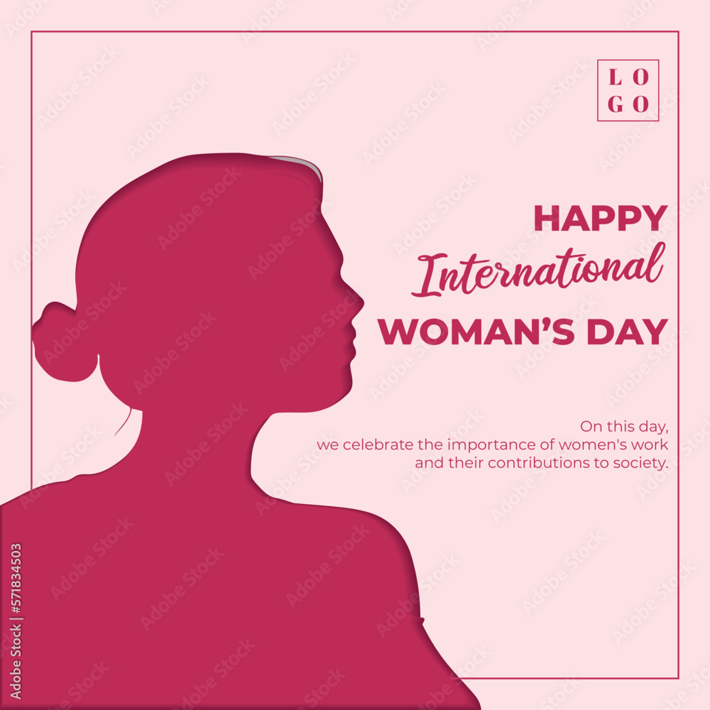 happy woman's day for social media template