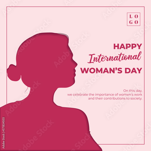 happy woman's day for social media template © planet
