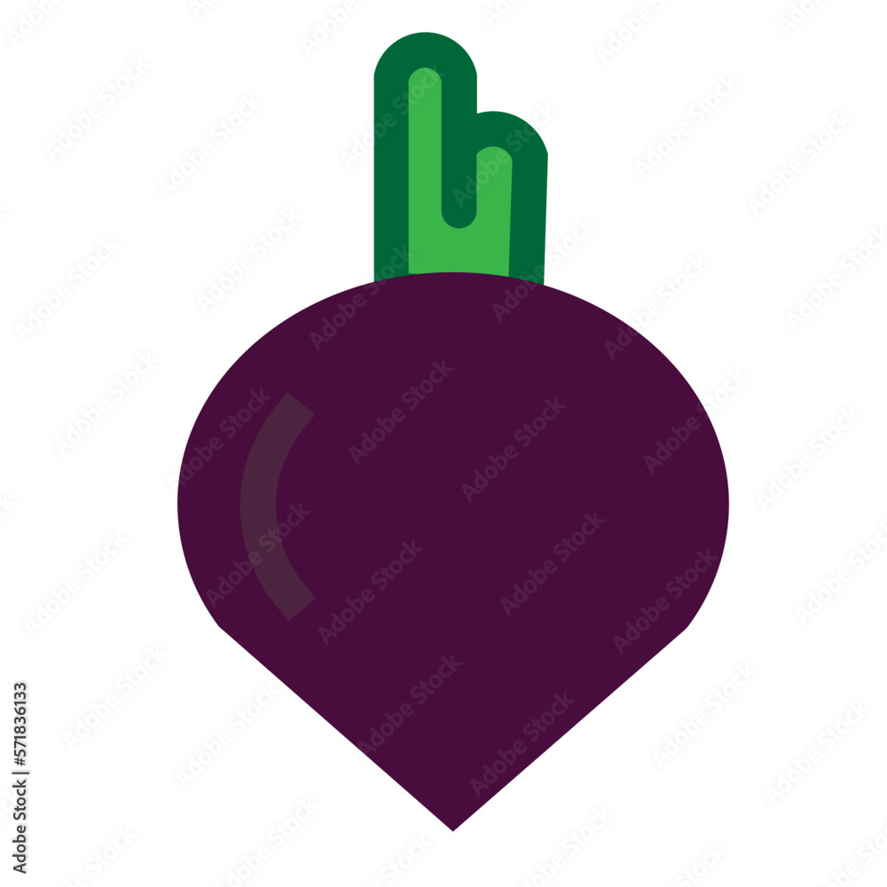 Obraz premium Radish Flat Icon