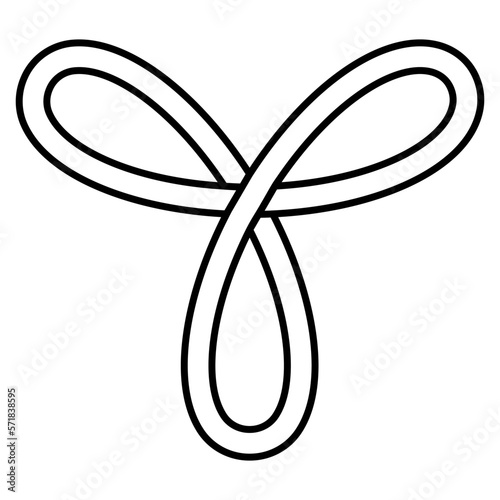 Logo infinity loop, knot three loops, celtic unity infinite union
