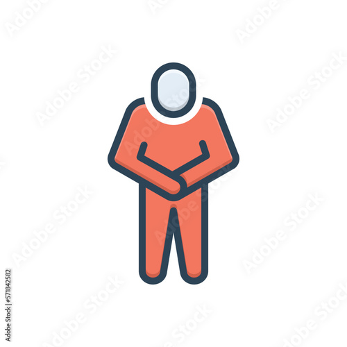 Color illustration icon for virgin