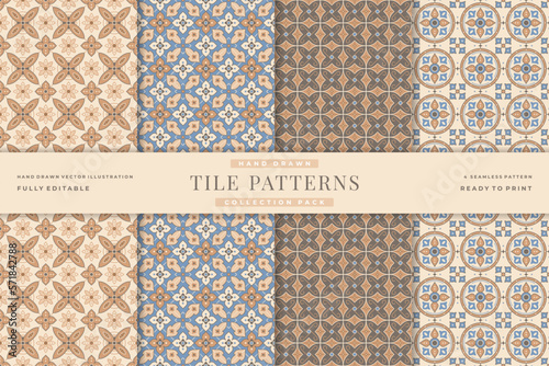 vintage tile patterns collection 4