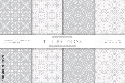 hand drawn tile patterns collection 7
