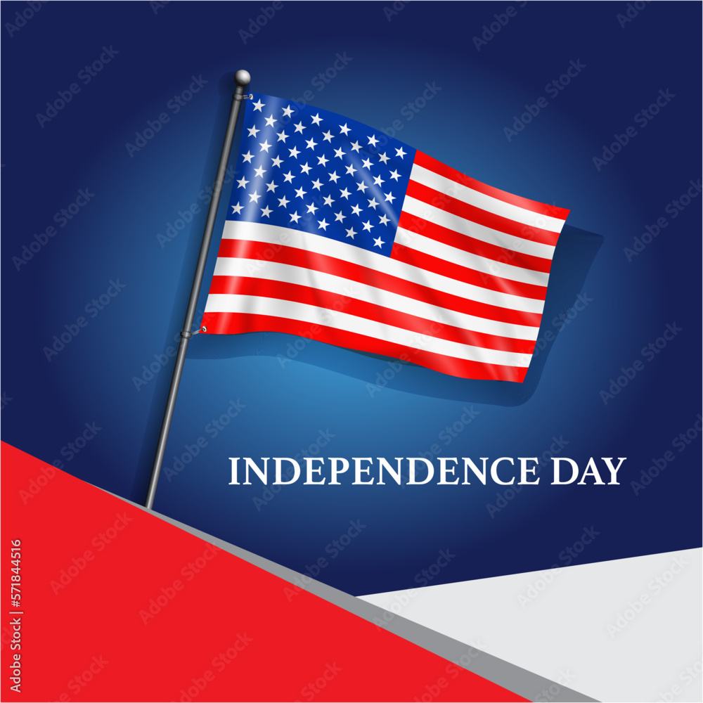 American national flag USA greeting banner American national flag USA greeting banner