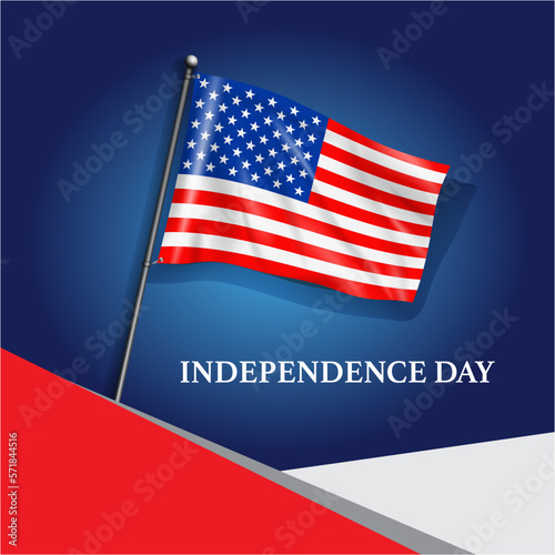 American national flag USA greeting banner