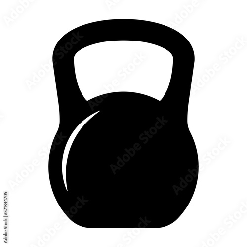 Kettlebell icon. Weight icon, training equipment flat vector icon for exercise apps and websites.