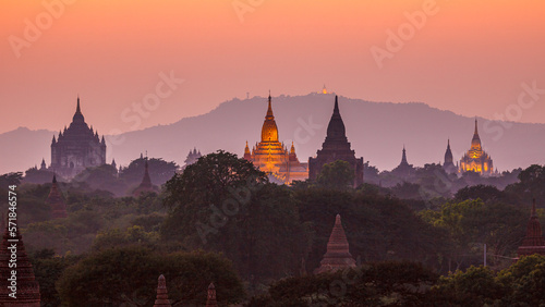 Temple and Pagodas of Bagan in Myanmar 