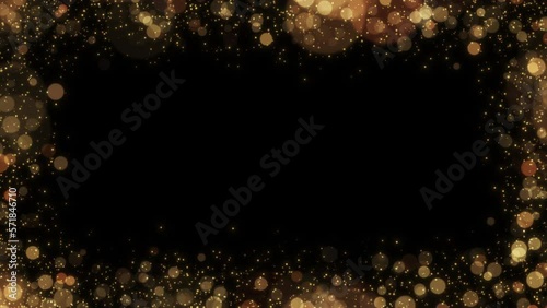 glittering gold dust abstract background, elegant and luxury particle