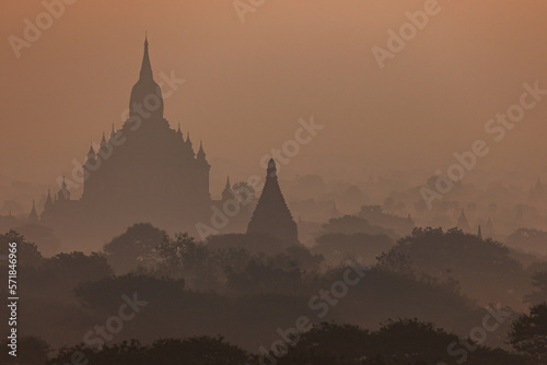 Temple and Pagodas of Bagan in Myanmar 