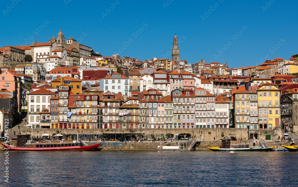 Ribeira neighborhood in Porto across Douro River