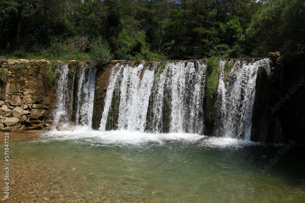 Waterfall with crystal water in Catalonia Waterfall with crystal water in Catalonia