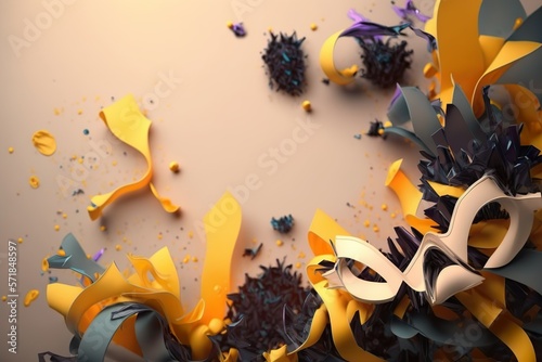 The Art of Disguise celebrating the Mysterious World of Party Masks AI Generated 