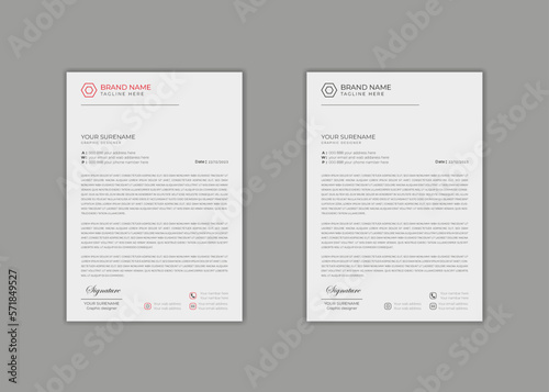 letterhead template, creative Professional modern simple unique minimalist school hospital medical new elegant vector illustrator and clean corporate letterhead design print template. 