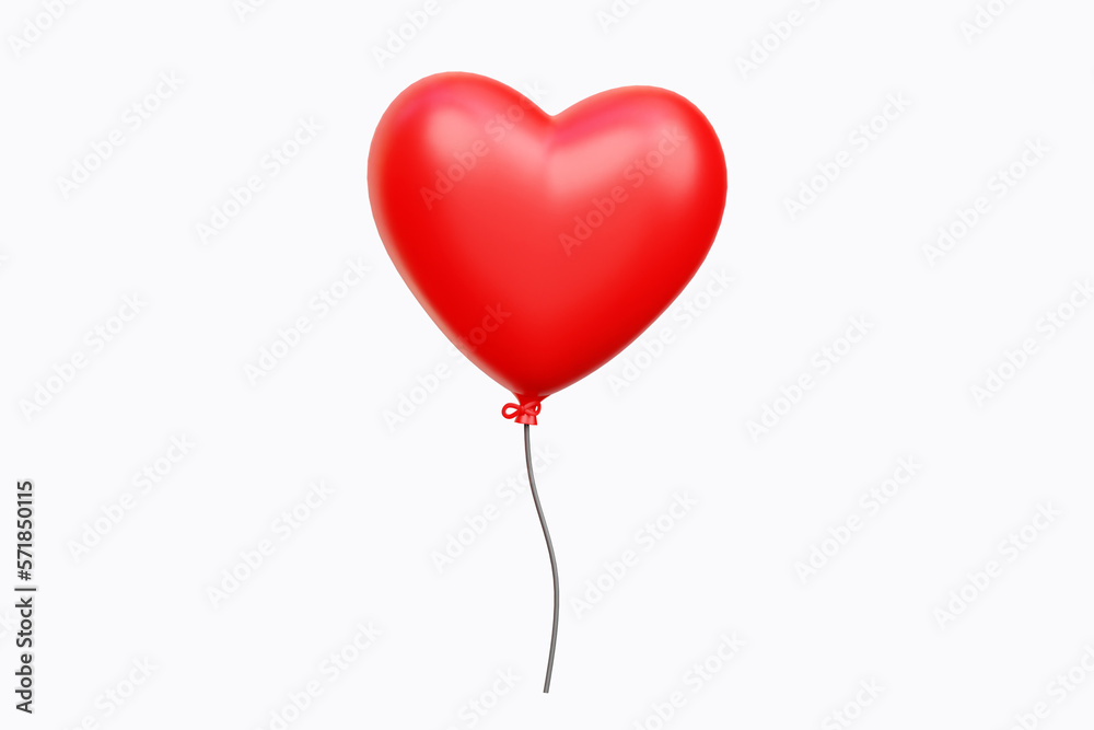 3d Love Balloon, Valentine 3d Illustration