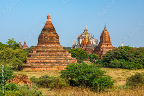 Temple and Pagodas of Bagan in Myanmar 