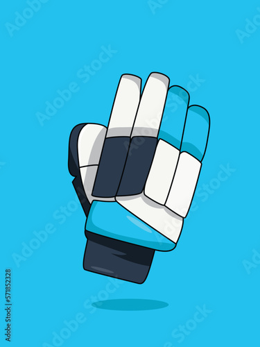 Cricket gloves Illustration 