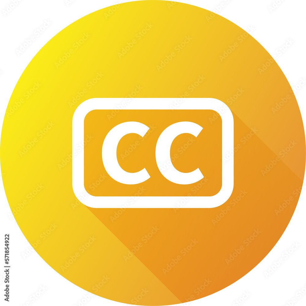 Closed captioning icon in flat design style. CC signs illustration. Closed captioning icon in flat design style. CC signs illustration.