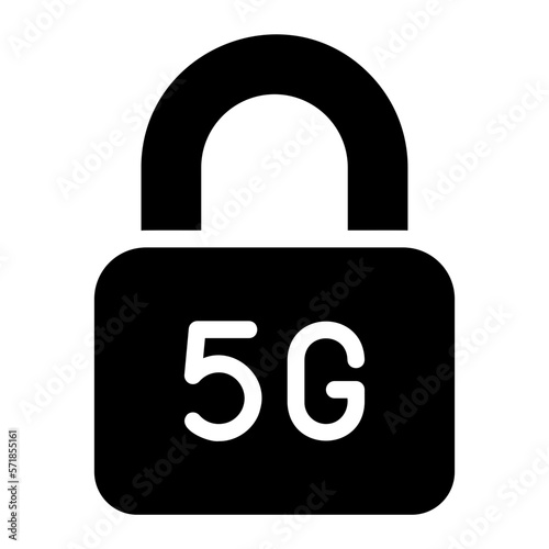secure glyph icon