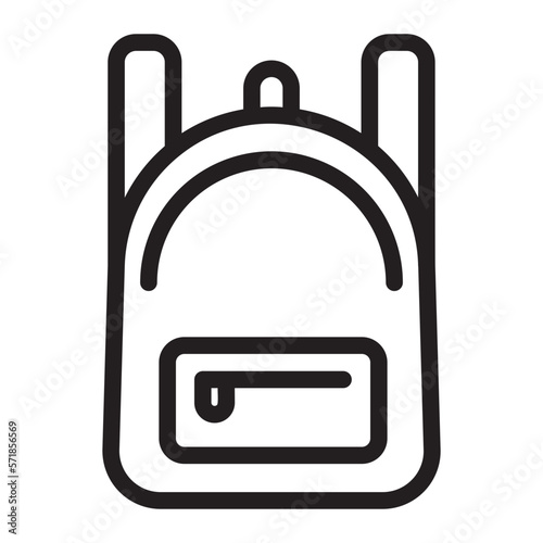 school bag line icon