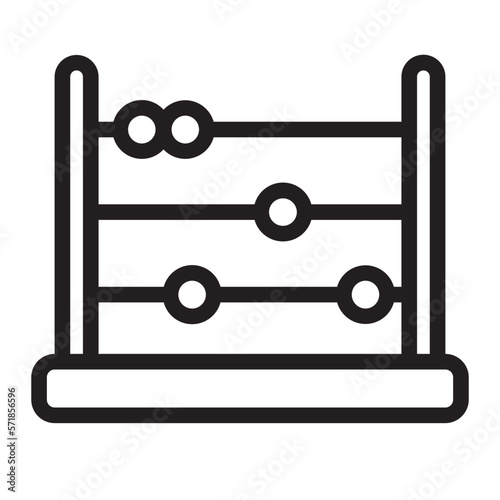 abacus line icon
