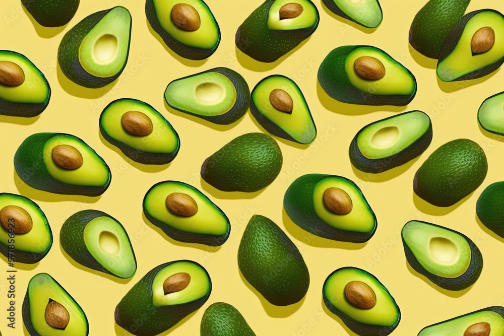 Avocado illustration pattern Avocado illustration pattern