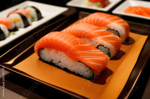 Sushi in Japanese restauran...