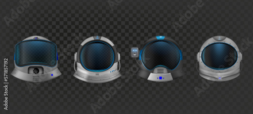 Astronaut Helmets Transparent Set