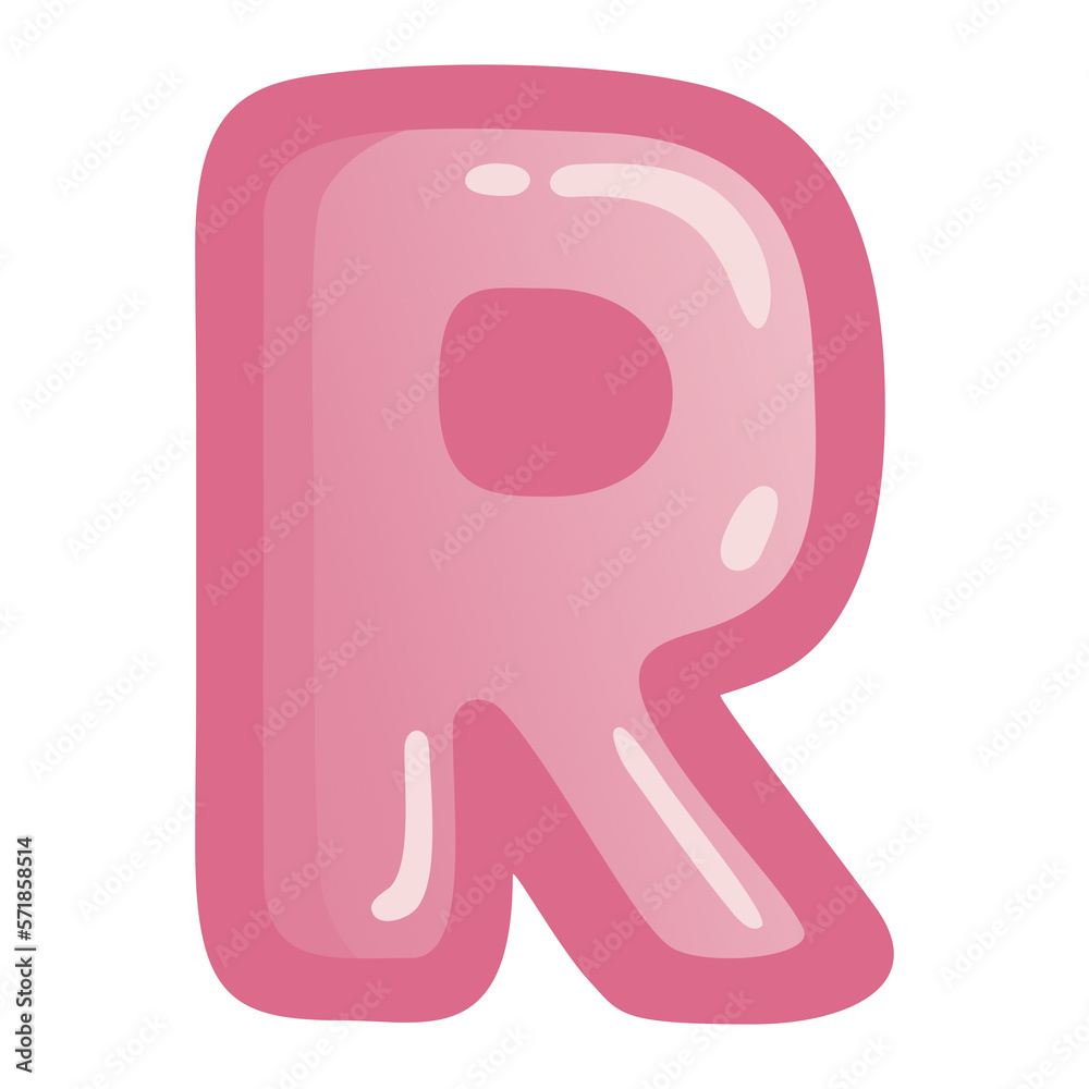 Letter R Pink Bold Alphabet Font Doodle Drawing Art Letter R Pink Bold Alphabet Font Doodle Drawing Art