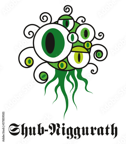 MONSTRE Lovecraft CTHULHU Shub Niggurath tas d'œils tentacules grand ancien 3