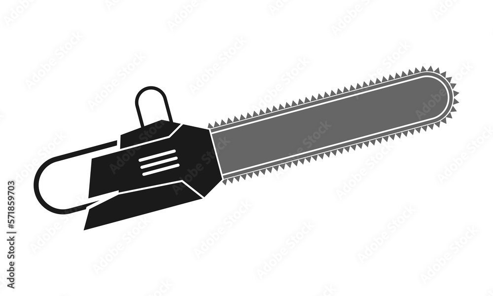 Chainsaw simple illustration vector design