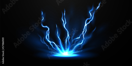 lightning light effect background realistic flash with lightning electric explosion vector illustration