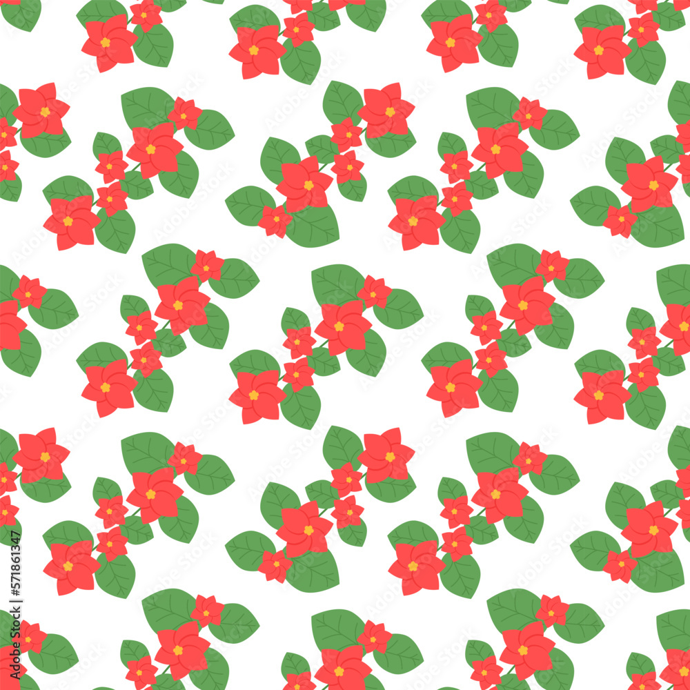 Twig with flowers. pattern with small flowers and leaves. Seamless pattern. Can be used for web page background fill, surface texture
