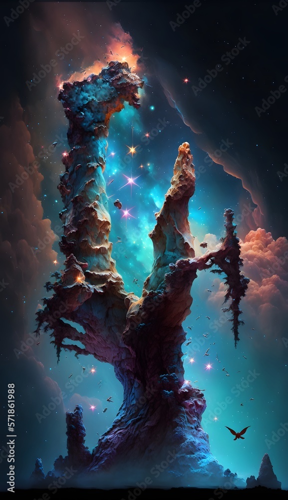Pillars of creation. a new view of the Pillars of Creation. Eagle